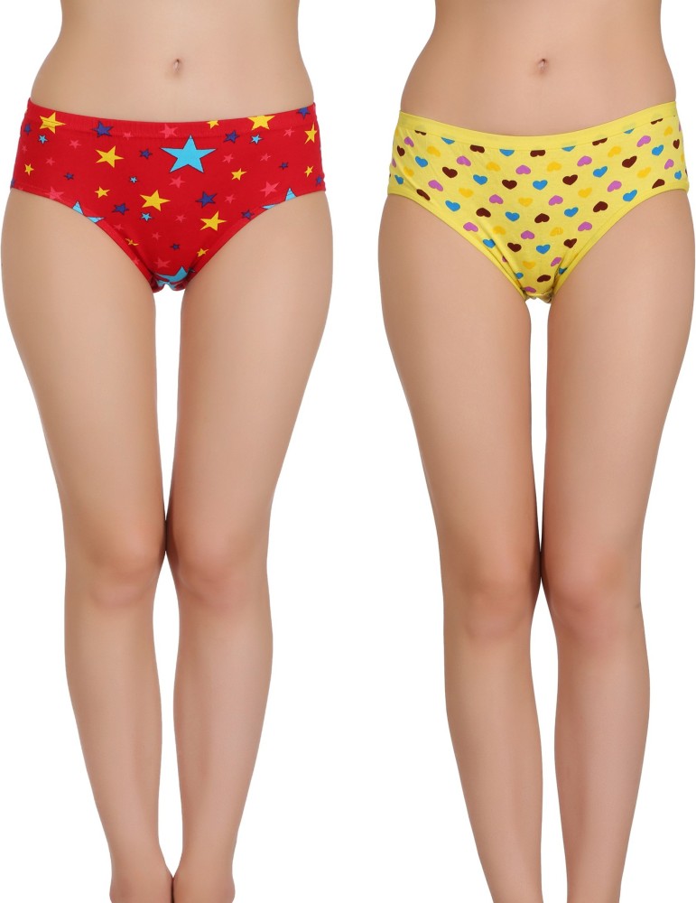JSR Paris Beauty Women Hipster Red, Yellow Panty - Buy JSR Paris Beauty  Women Hipster Red, Yellow Panty Online at Best Prices in India