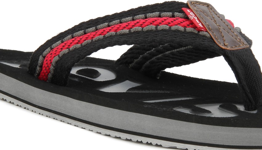 LEVI S Men Textile Flip Flops Buy black Color LEVI S Men Textile