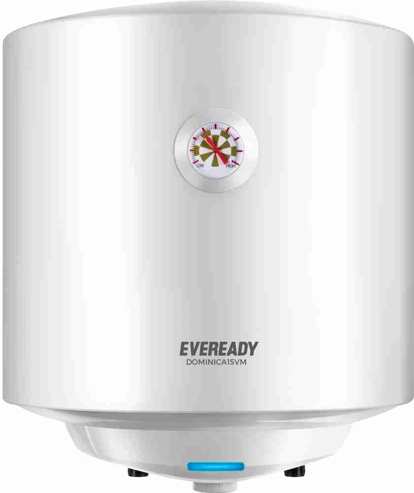 EVEREADY 15 L Storage Water Geyser (Dominica15VM, White) Price in India -  Buy EVEREADY 15 L Storage Water Geyser (Dominica15VM, White) online at  Flipkart.com