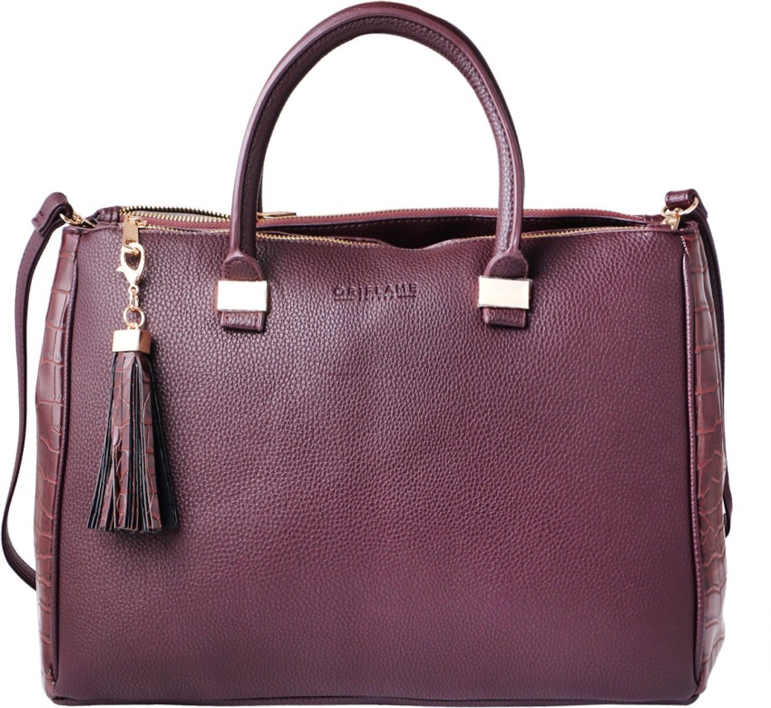 Flyker Modern Ladies Maroon Leather Hand Bag at Rs 400 in Mumbai | ID:  2849170786933