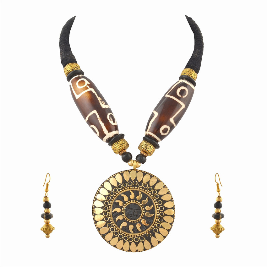 ZEPHYRR Zephyrr Jewellery Tibetan Beaded Pendant Necklace Earrings