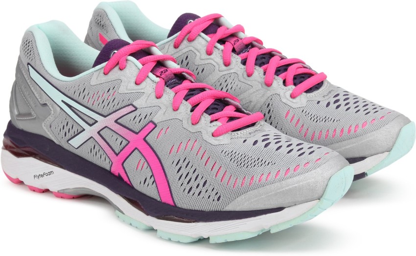 Asics GEL KAYANO 23 D Running Shoes For Women Buy SLV PNK GLW