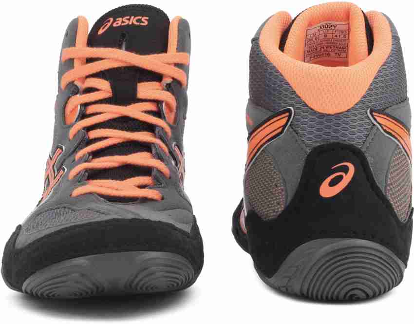 Orange asics wrestling shoes deals