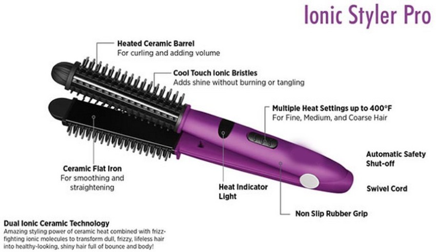 Neo ionic heated outlet brush