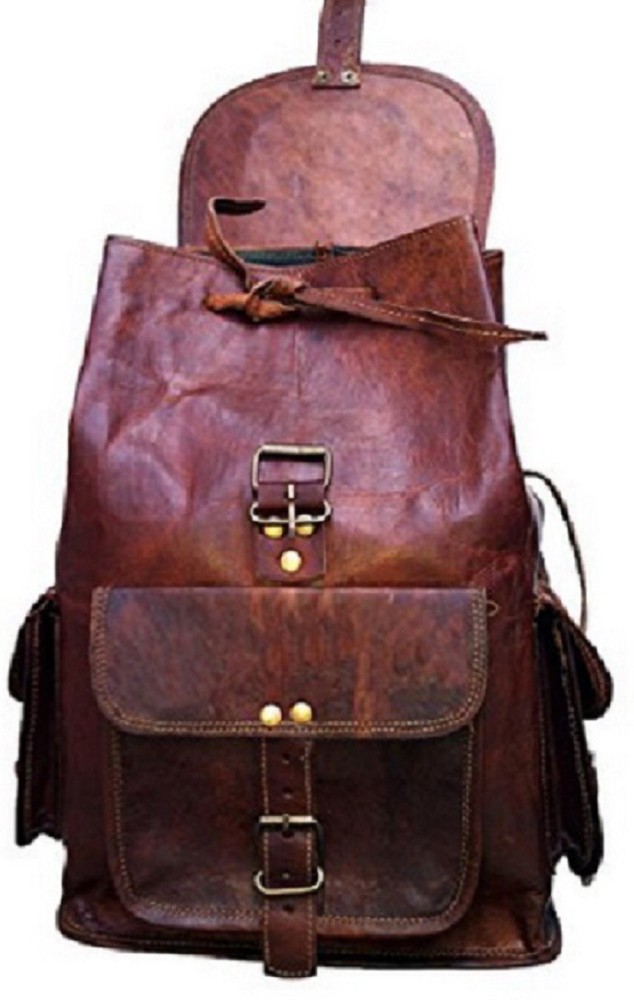 Anshika International Original Leather Backpack Bags for Men/Women