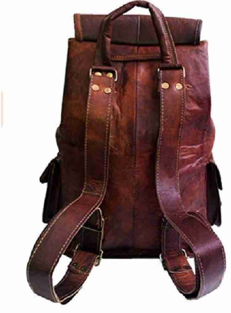 Anshika International Original Leather Backpack Bags for Men/Women