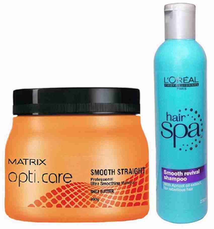 MATRIX Opticare Smooth Straight Hair Spa With Loreal Professionnel Paris Smooth Revival Shampoo Price in India Buy MATRIX Opticare Smooth Straight Hair Spa With Loreal Professionnel Paris Smooth Reviv...
