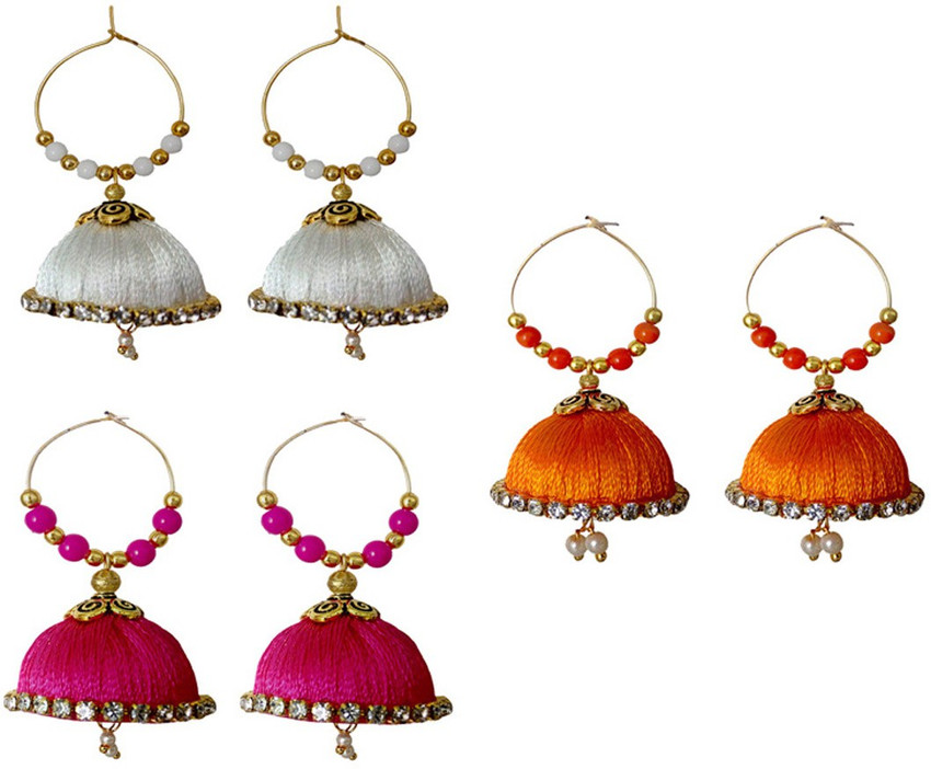 Price of clearance silk thread earrings