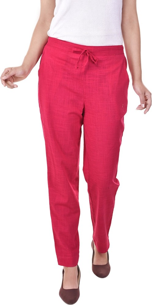 Buy Vasavi Women Pink Slim fit Cigarette pants Online at Low Prices in  India 