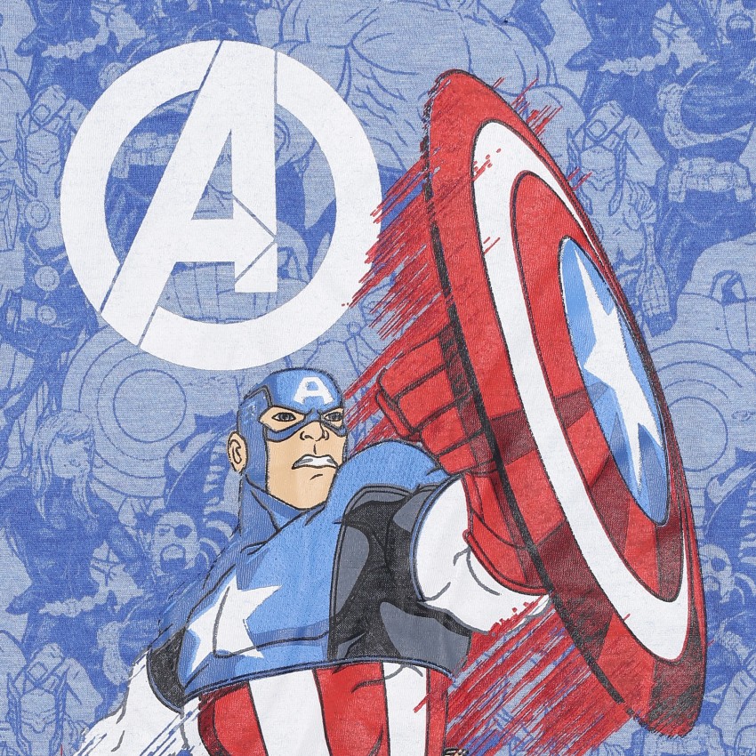 Captain america t shirt light blue sale