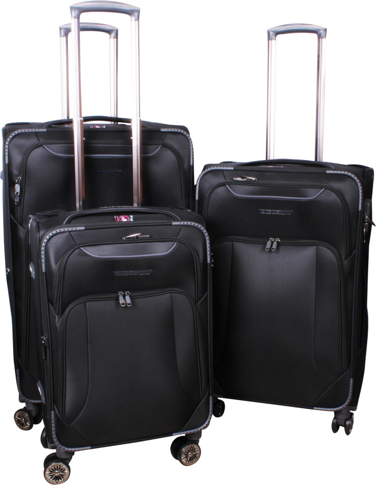 Ventex Germany Dark Blue 28 75 CmsSoft Sided 4 Wheel Expandable Checkin Trolley  Suitcase  Amazonin Fashion