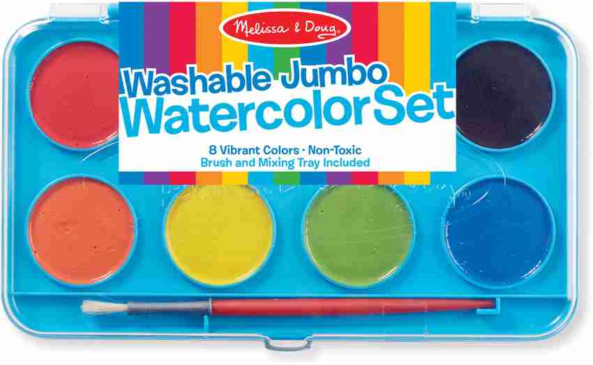 MELISSA DOUG Jumbo Watercolor Paint Set 8 Colors 4121 Jumbo