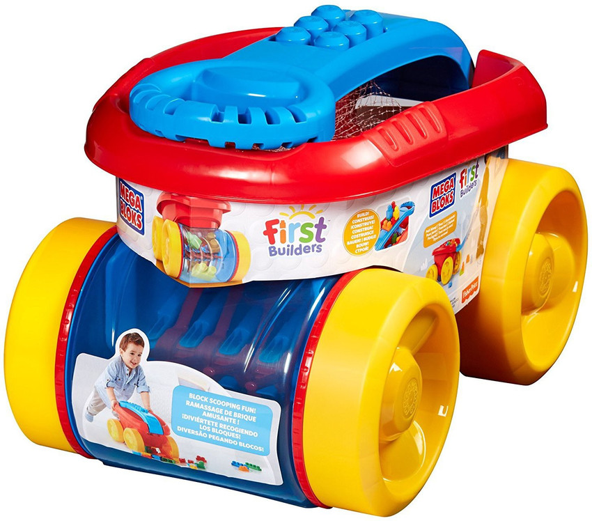 Mega bloks block scooping wagon building set red new arrivals