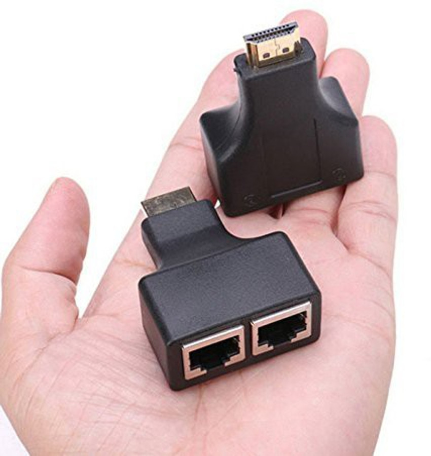 DigiMart HDMI Adapter 0.1 m HDMI Dual RJ45 CAT5e CAT6 LAN Ethernet Cable HDMI Extender Repeater DigiMart Flipkart