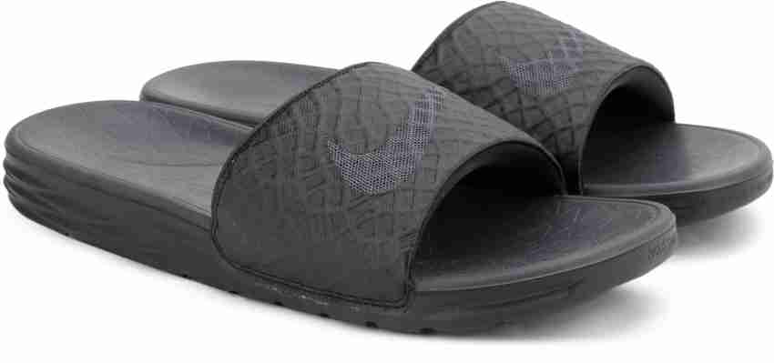 NIKE Men BENASSI SOLARSOFT Slides Buy Black Color NIKE Men BENASSI SOLARSOFT Slides Online at Best Price Shop Online for Footwears in India Flipkart