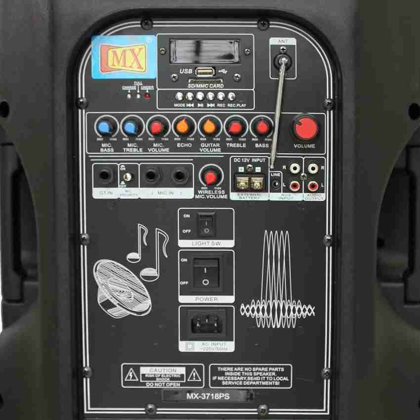 Mx 18 hotsell multimedia speaker trolley