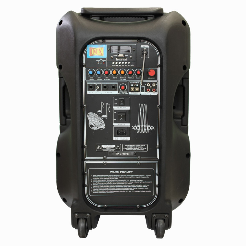 Mx 18 multimedia deals speaker trolley