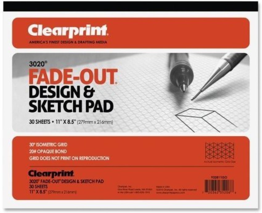 Clearprint Isometric Grid 85x11 Pad  plazaartcom