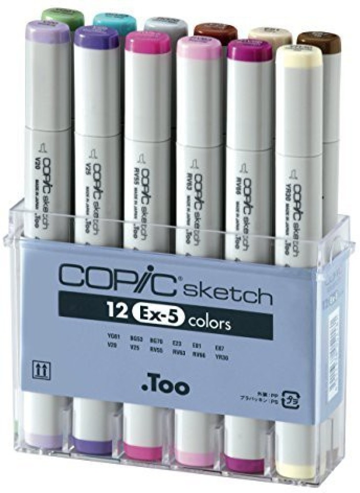 Copic Marker S 12-Piece Sketch Set, Ex-5 - N/A