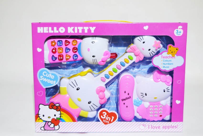 KidsBazaar Hello Kitty Beautiful Guitar Telephone Toy Mobile Phone