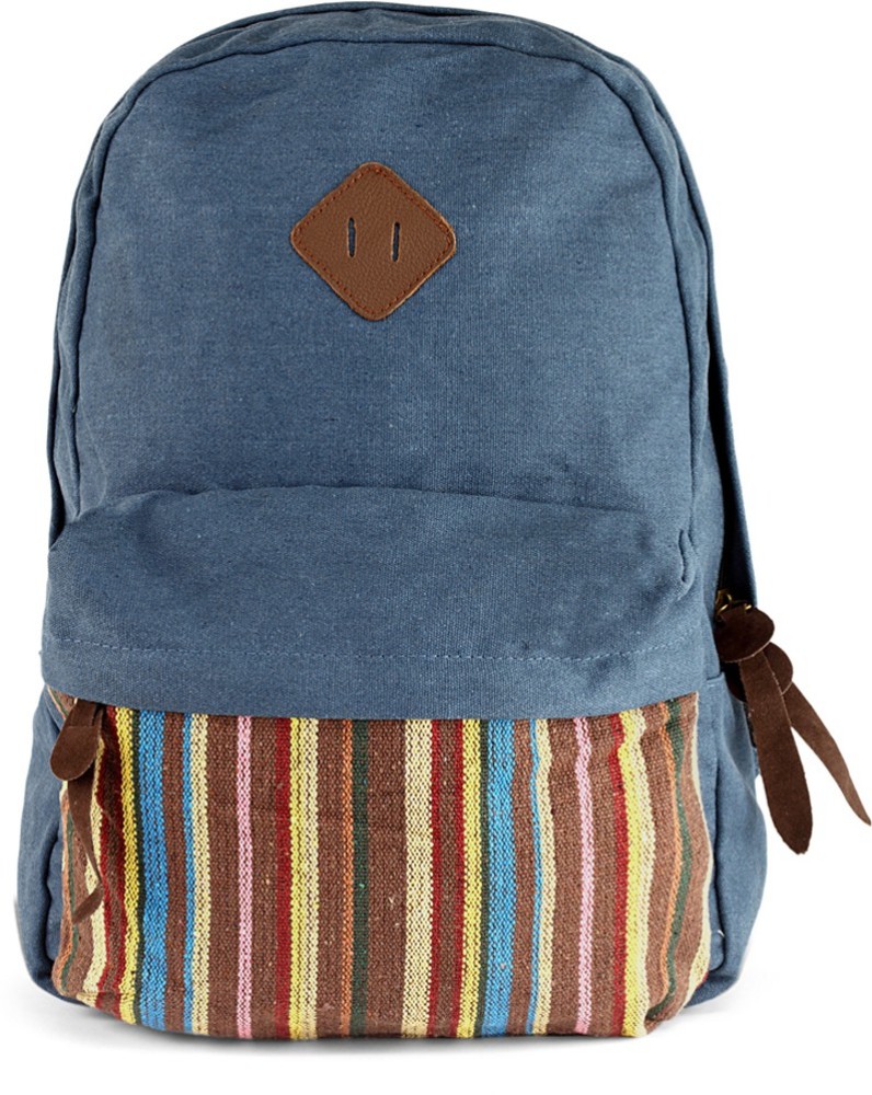 Baggabond Cotton Canvas Back Pack Bags BGCB0005 15 L Backpack Blue Price in India Flipkart