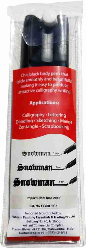 Snowman Drawing, Zentangle & Manga Pens Fineliner Pen - Buy Snowman  Drawing, Zentangle & Manga Pens Fineliner Pen - Fineliner Pen Online at  Best Prices in India Only at