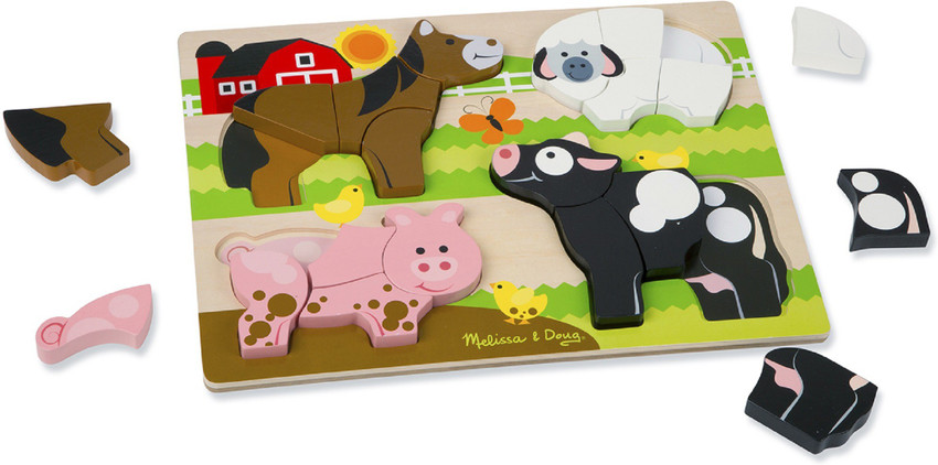 Melissa and doug chunky farm puzzle sale