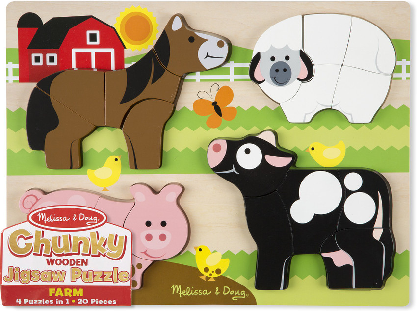 Melissa and doug best sale chunky farm puzzle