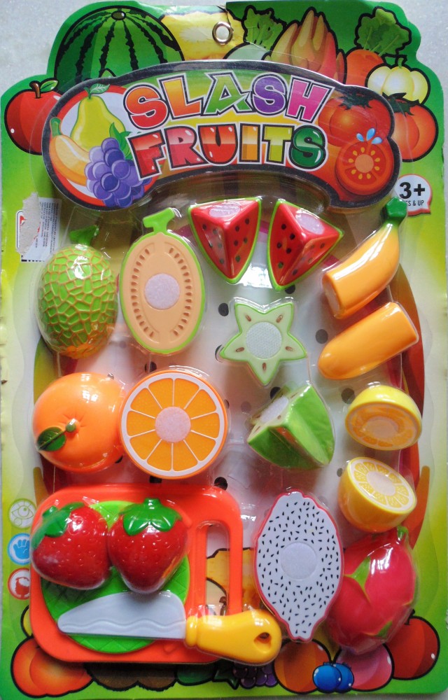 Johnnie Boy Sliceable Fruit Cutting Play Toy Set with Velcro Pretend Play Educational Toysfor Kids and Children 10 pc Sliceable Fruit Cutting Play Toy Set with Velcro Pretend Play