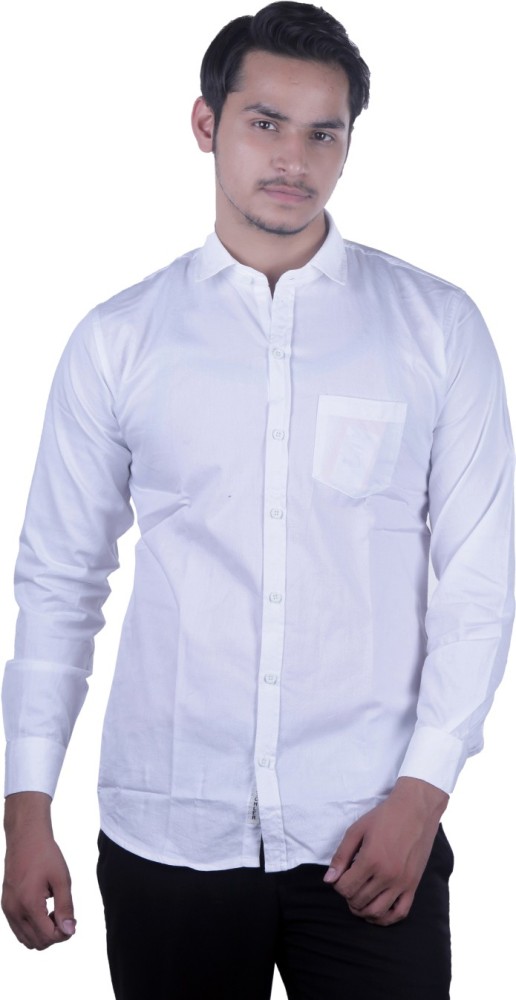 watchler Men Solid Casual White Shirt Buy watchler Men Solid