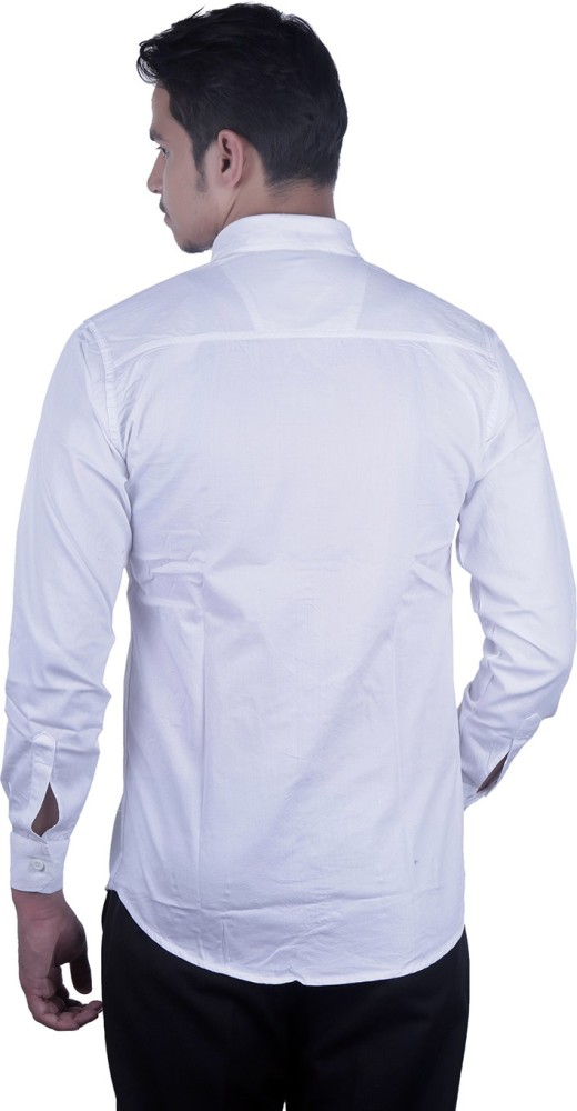 watchler Men Solid Casual White Shirt Buy watchler Men Solid