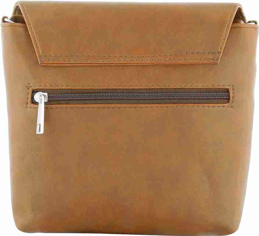 FANTOSY Tan Sling Bag Metal Tan Price in India Flipkart