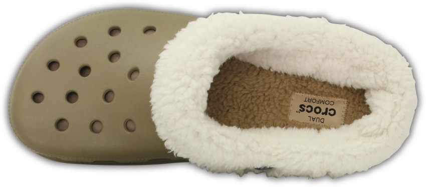 CROCS Classic Mammoth Lined Clog Women Khaki Clogs - Buy Brown