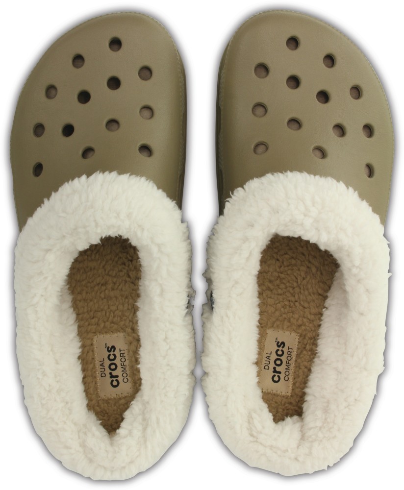 CROCS Classic Mammoth Lined Clog Women Khaki Clogs - Buy Brown