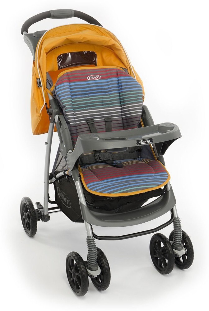 Graco top striped stroller