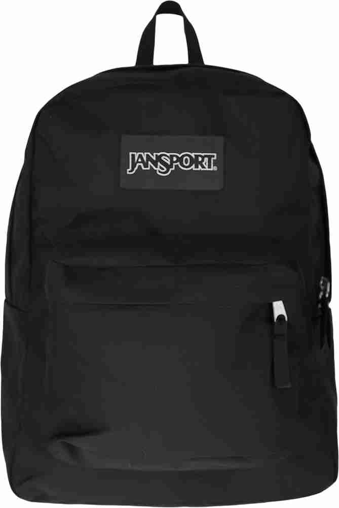 Plain black jansport backpack cheap