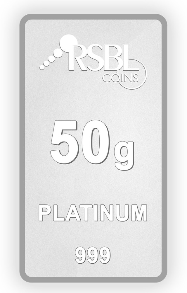 RSBL Precious Certified Classy 50 g Platinum Bar Price in India