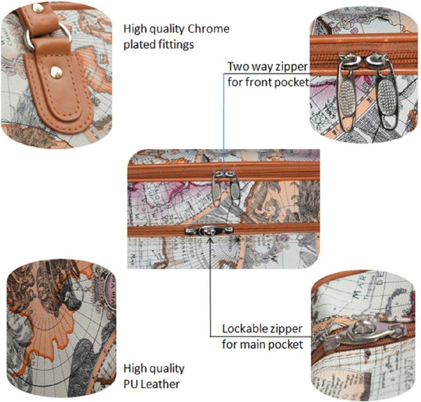 Via Vee World Classic, Bags, Via Vee World Classic Map Duffle Bag Rolling  Luggage