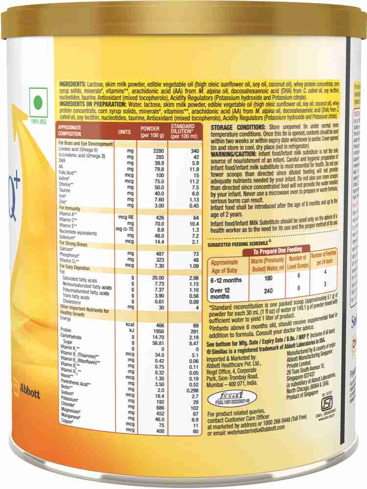 Similac stage 2 sales ingredients