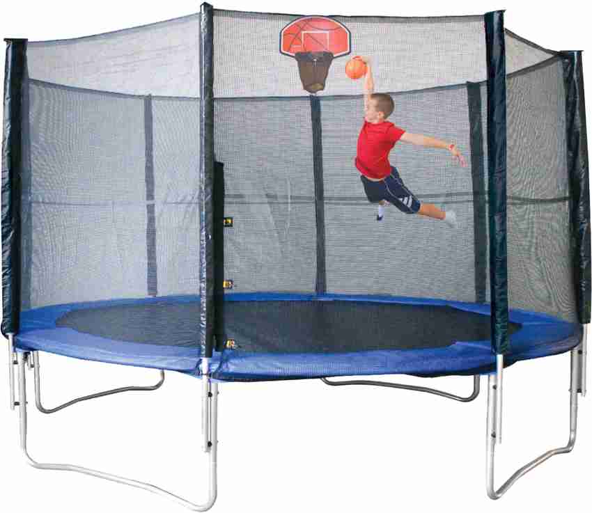 12 foot trampoline with basketball hoop hot sale
