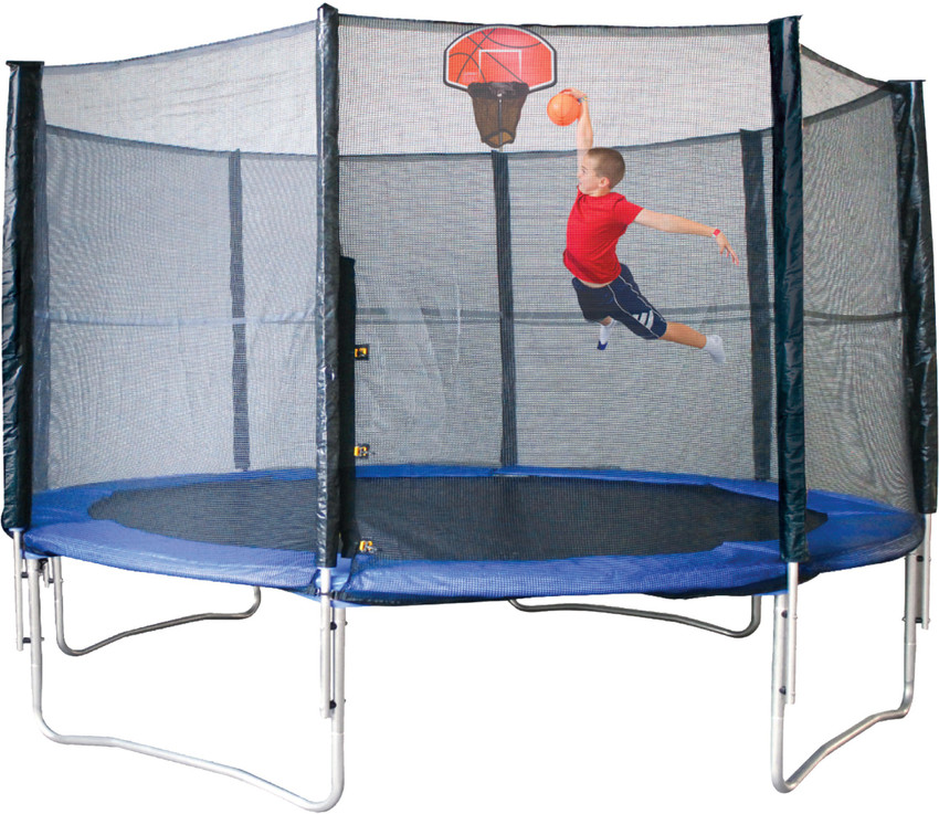 12ft trampoline sale with basketball hoop