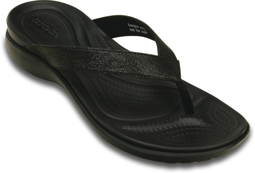 CROCS Women Capri V Shimmer W Flip Flops Buy Black Color CROCS Women Capri V Shimmer W Flip Flops Online at Best Price Shop Online for Footwears in India Flipkart