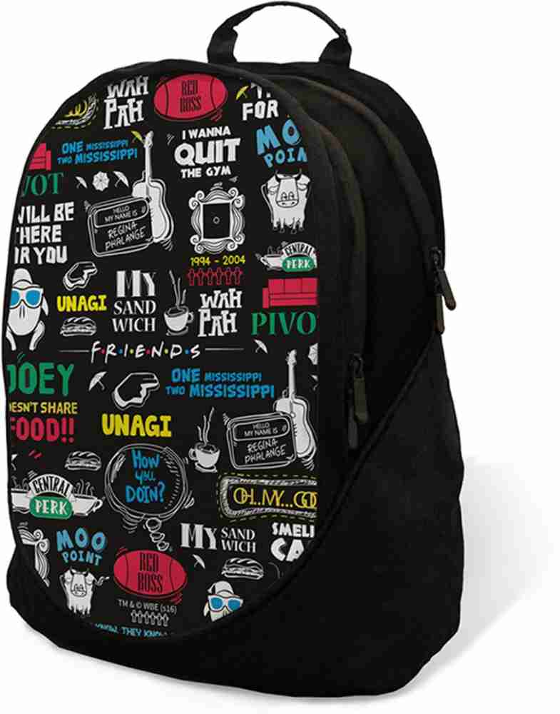 Susceptible to Pay tribute region The Souled Store F.R.I.E.N.D.S: Doodle Backpack 30 L Laptop Backpack Black  - Price in India | Flipkart.com