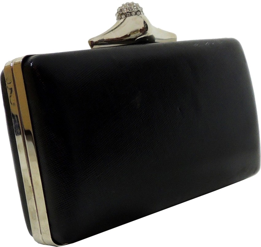 Madame Exclusive Casual Black Clutch BL Price in India