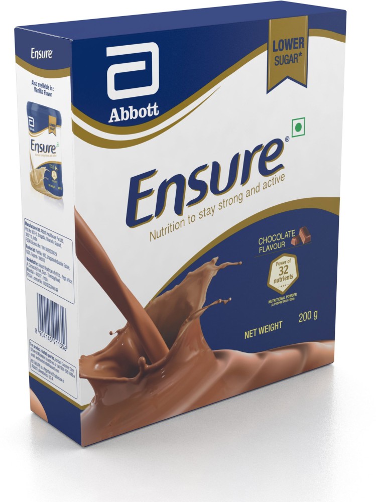 Abbott Ensure Chocolate Nutrition Drink Price in India - Buy Abbott Ensure  Chocolate Nutrition Drink online at