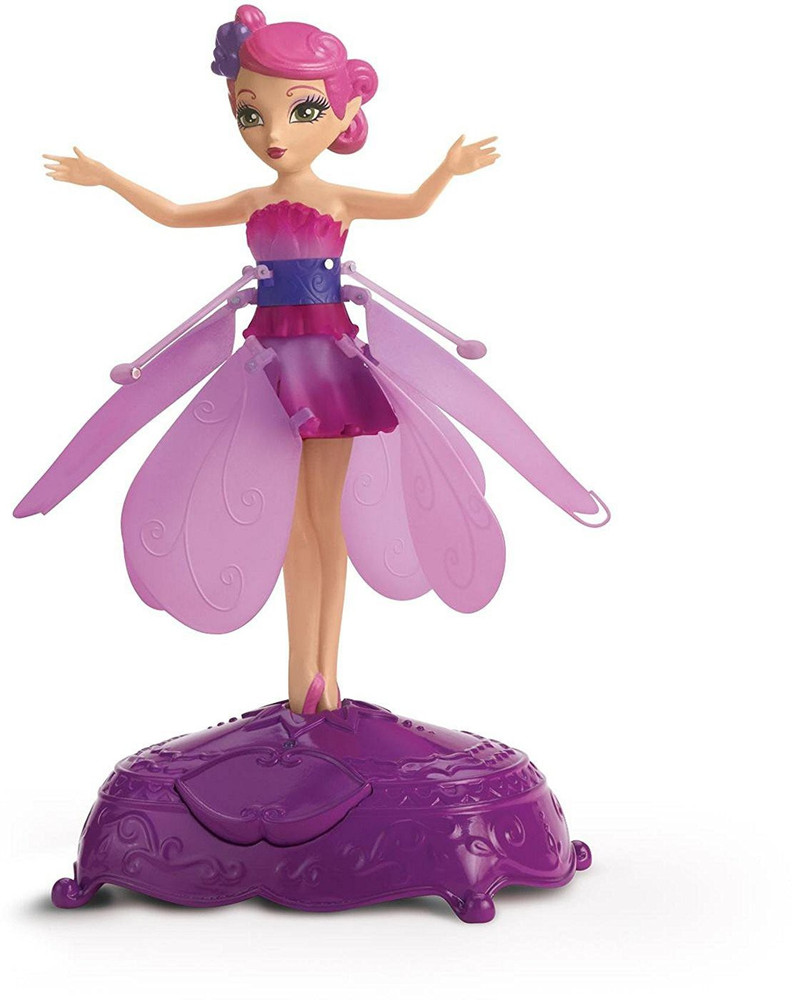 FunBlast Flying Fairy Princess Doll with Stand and Charger Pink