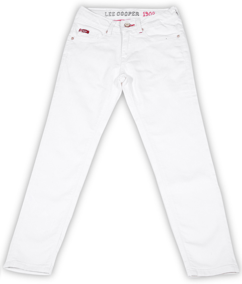 Lee cooper white jeans clearance