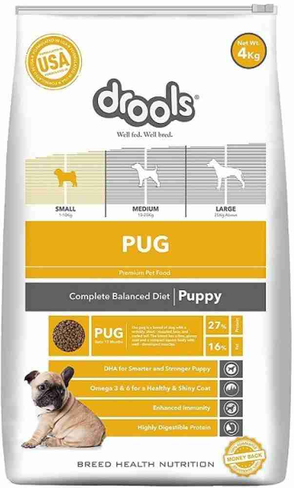 Pug puppy shop dog food