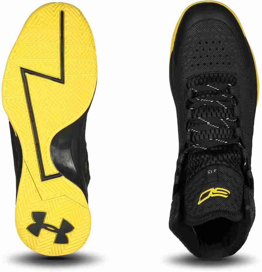 Under armour shop black yellow shoes