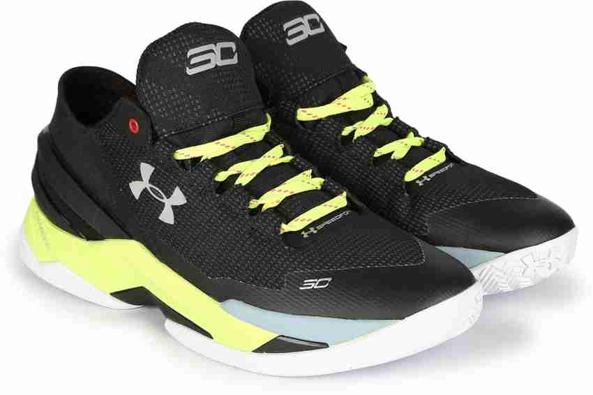 Yellow and black hot sale under armour shoes